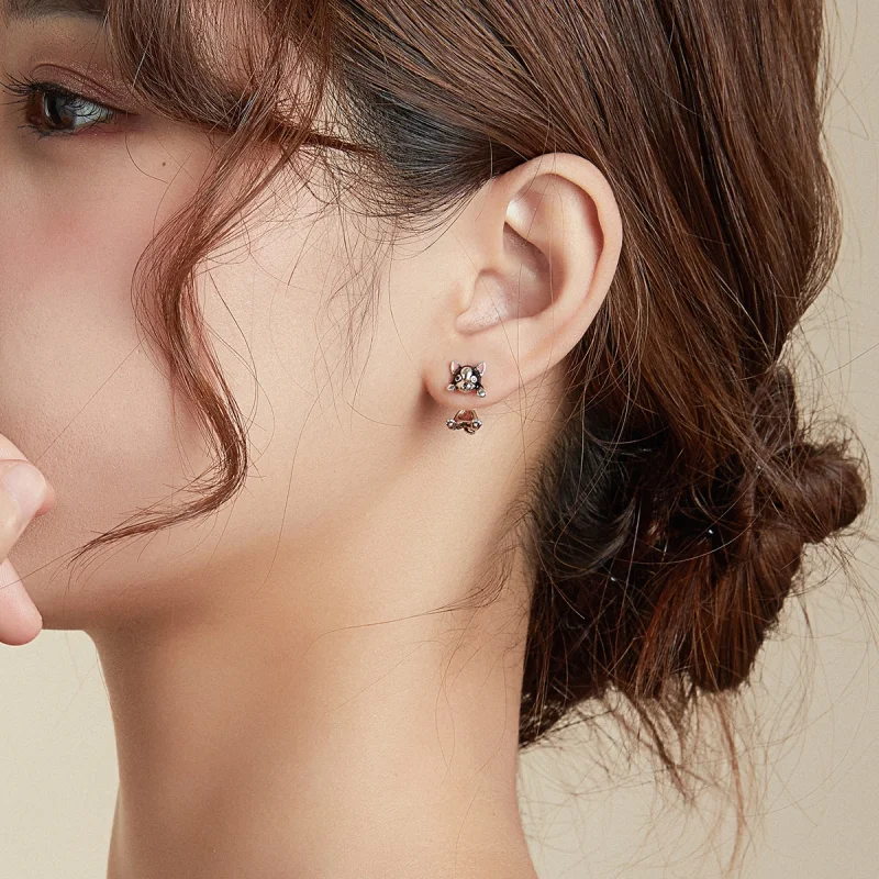 (afbeelding voor) Pandora Style Hond Oorknopjes - SCE978 - Bekijken 8