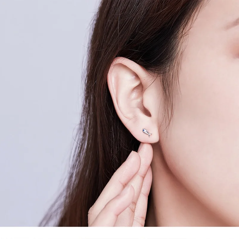 (afbeelding voor) Pandora Style Kat en vis Oorknopjes - SCE623 - Bekijken 6