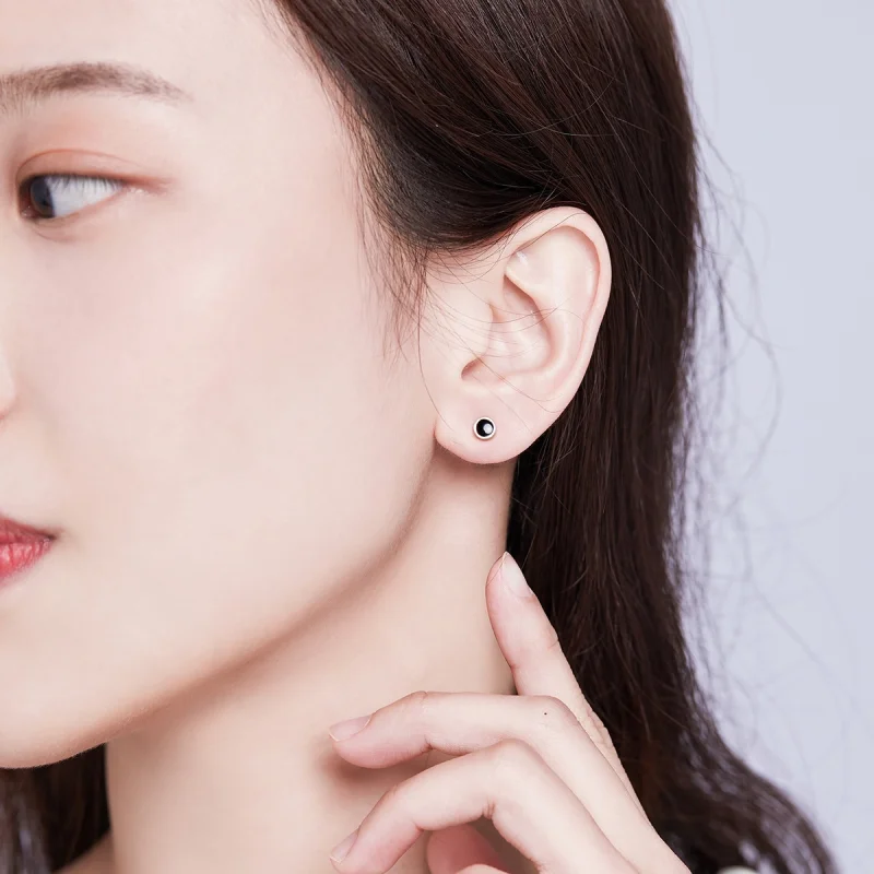 (afbeelding voor) Pandora Style Klein rond stuk Oorknopjes - SCE694 - Bekijken 6