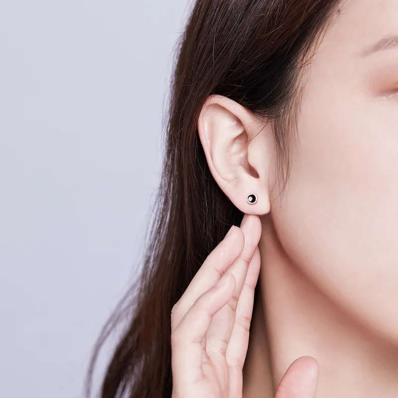 (afbeelding voor) Pandora Style Klein rond stuk Oorknopjes - SCE694 - Bekijken 7