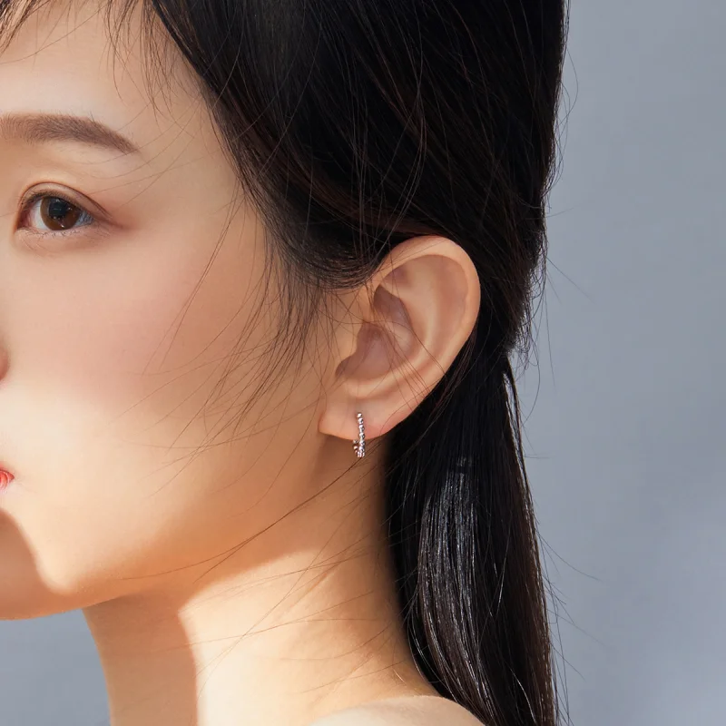 (afbeelding voor) Pandora Style kleine bal Oorringen - SCE807-A - Bekijken 5