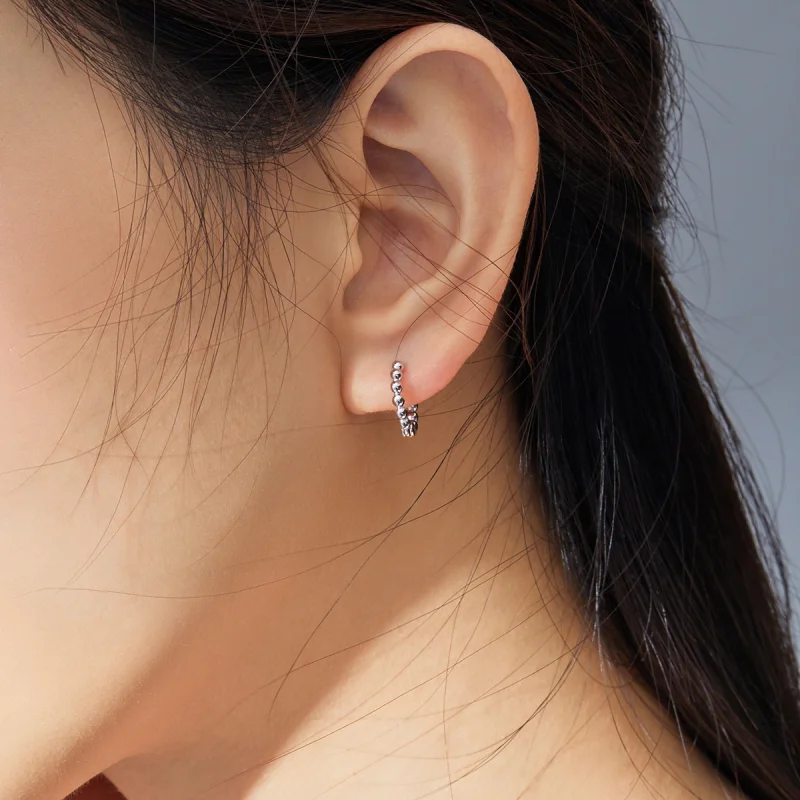 (afbeelding voor) Pandora Style kleine bal Oorringen - SCE807-A - Bekijken 7