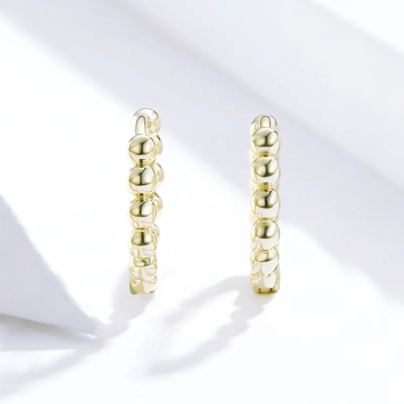 (afbeelding voor) Pandora Style kleine bal Oorringen - SCE807-B - Bekijken 2