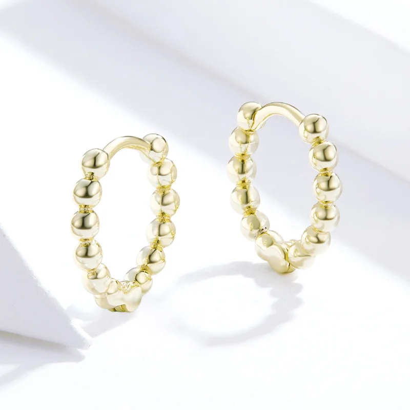 (afbeelding voor) Pandora Style kleine bal Oorringen - SCE807-B - Bekijken 3