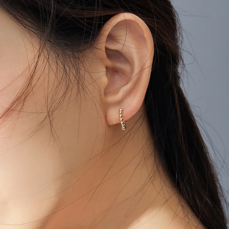 (afbeelding voor) Pandora Style kleine bal Oorringen - SCE807-B - Bekijken 7