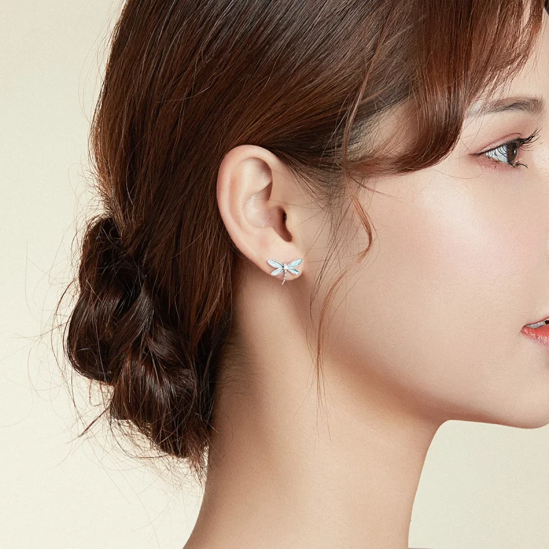 (afbeelding voor) Pandora Style Kleine Libelle Oorknopjes - BSE455 - Bekijken 7