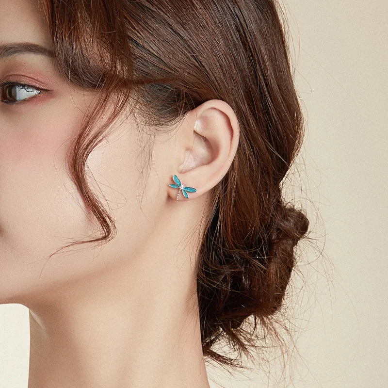 (afbeelding voor) Pandora Style Kleine Libelle Oorknopjes - BSE455 - Bekijken 8