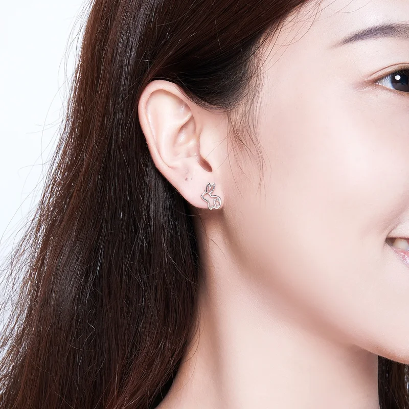 (afbeelding voor) Pandora Style konijn Oorknopjes - SCE698 - Bekijken 5