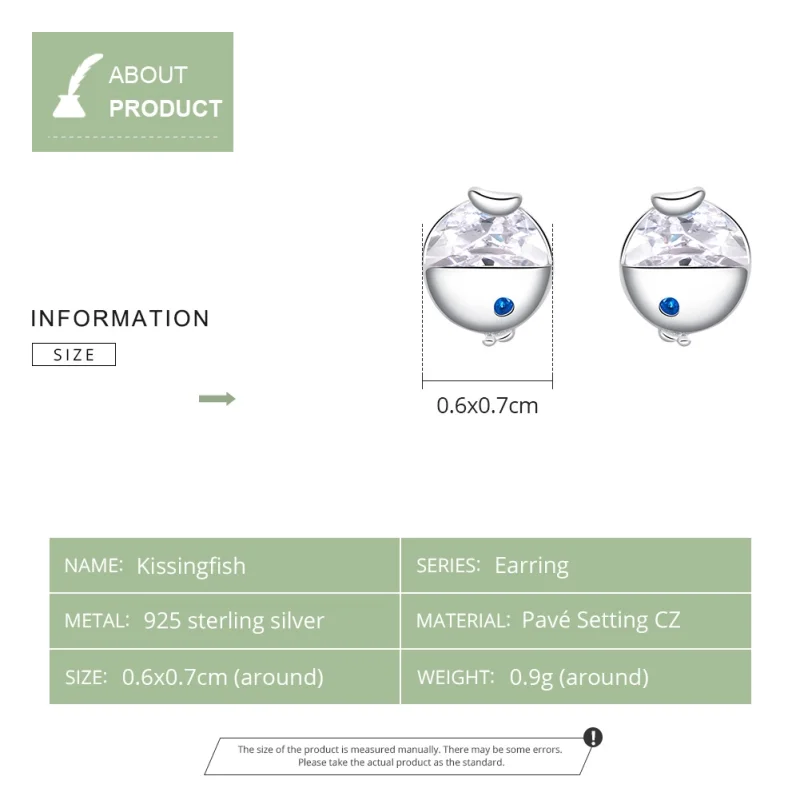 (afbeelding voor) Pandora Style Kus Vis Oorknopjes - BSE204 - Bekijken 3