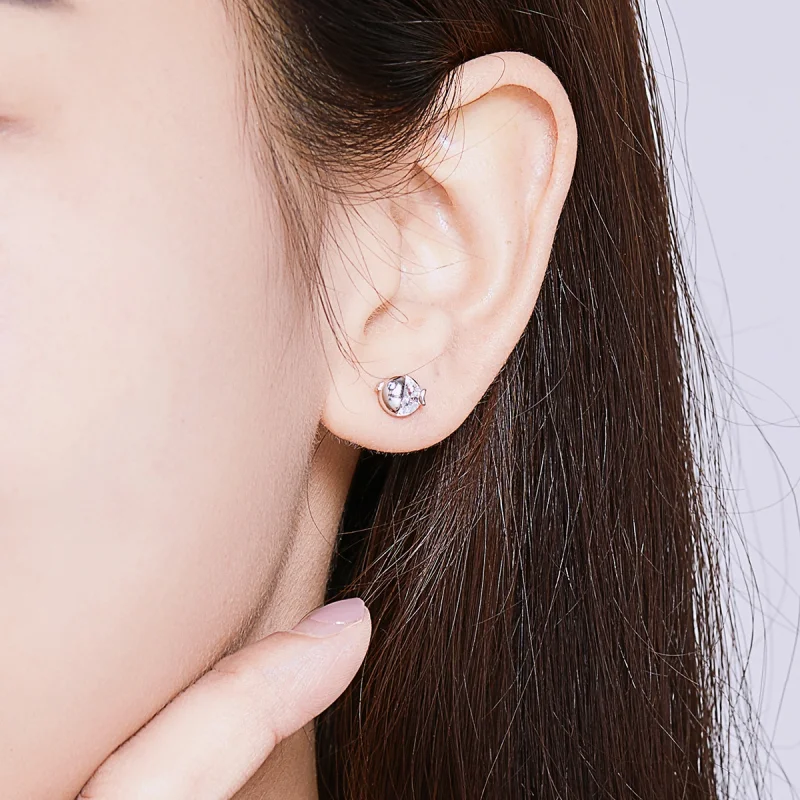 (afbeelding voor) Pandora Style Kus Vis Oorknopjes - BSE204 - Bekijken 6