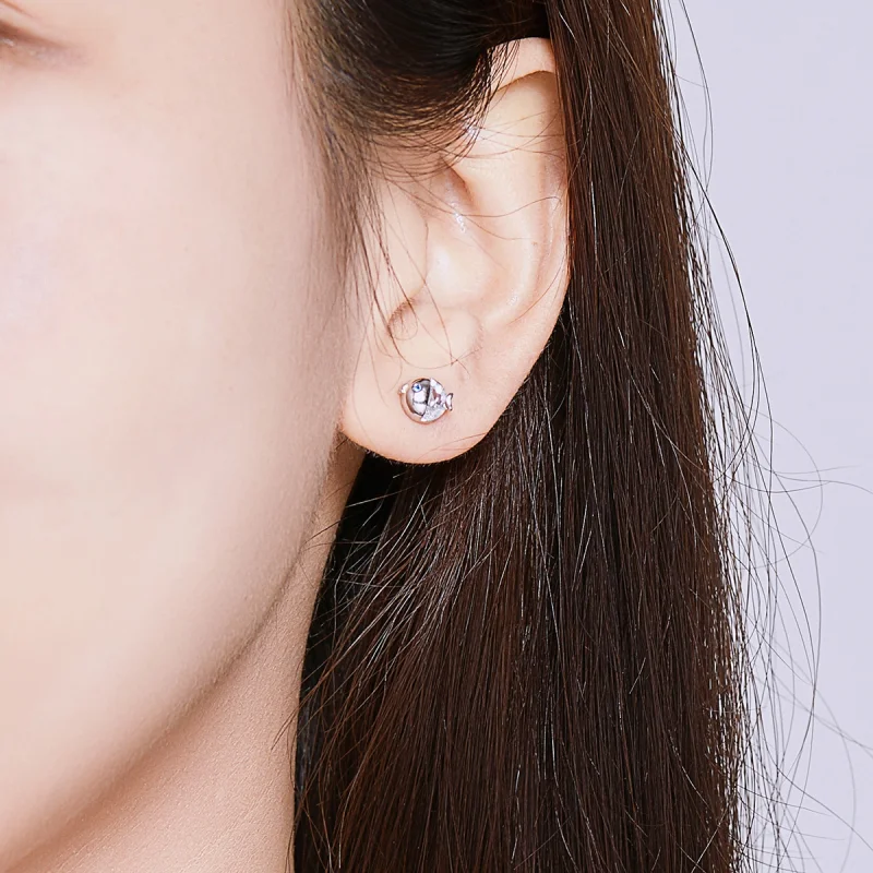 (afbeelding voor) Pandora Style Kus Vis Oorknopjes - BSE204 - Bekijken 8