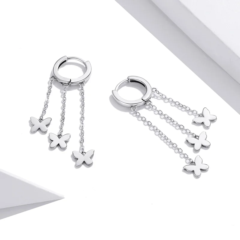 (afbeelding voor) Pandora Style Kwastje vlinder Oorhangers - SCE1173 - Bekijken 2