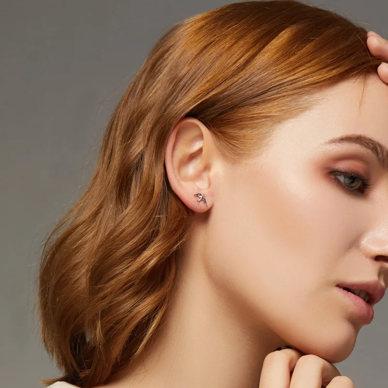 (afbeelding voor) Pandora Style Lentezwaluw Oorknopjes - BSE302 - Bekijken 6