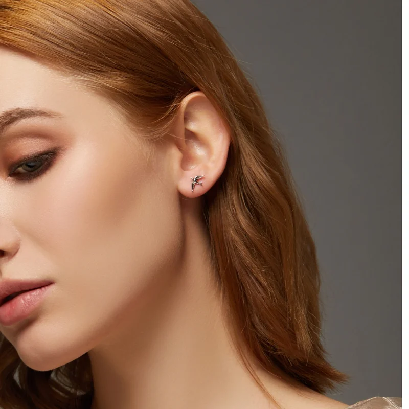 (afbeelding voor) Pandora Style Lentezwaluw Oorknopjes - BSE302 - Bekijken 9