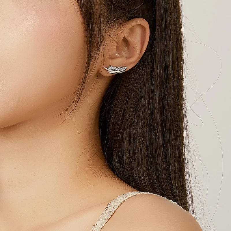 (afbeelding voor) Pandora Style Licht als een veer Oorknopjes - SCE865 - Bekijken 6