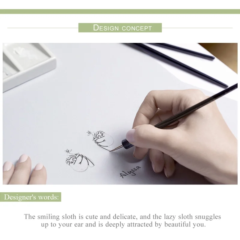 (afbeelding voor) Pandora Style Luiaard Oorknopjes - SCE327 - Bekijken 2