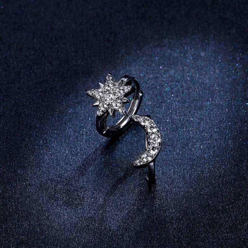 (afbeelding voor) Pandora Style Maan ster Oorringen - BSE289 - Bekijken 6