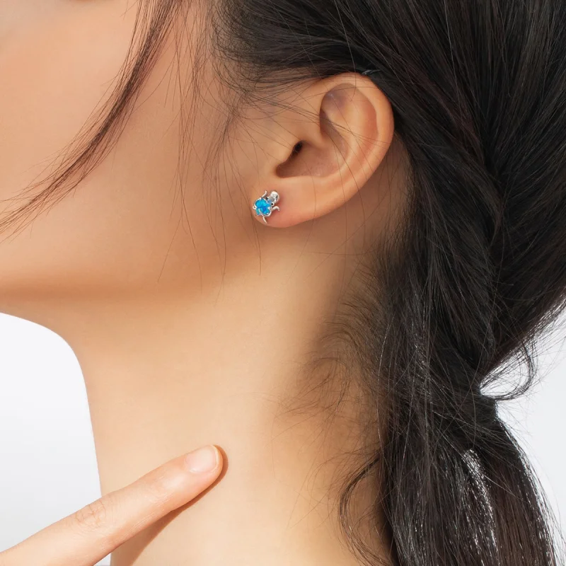 (afbeelding voor) Pandora Style Mooie Octopus Oorknopjes - SCE881 - Bekijken 6