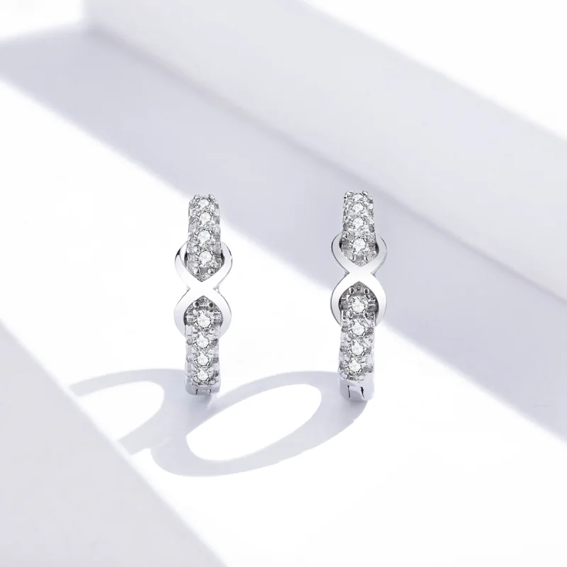 (afbeelding voor) Pandora Style Oneindigheidssymbool Oorringen - SCE872 - Bekijken 4