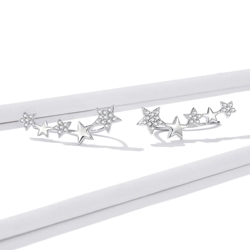 (afbeelding voor) Pandora Style Oorcrawler-sterren Oorknopjes - BSE351 - Bekijken 2