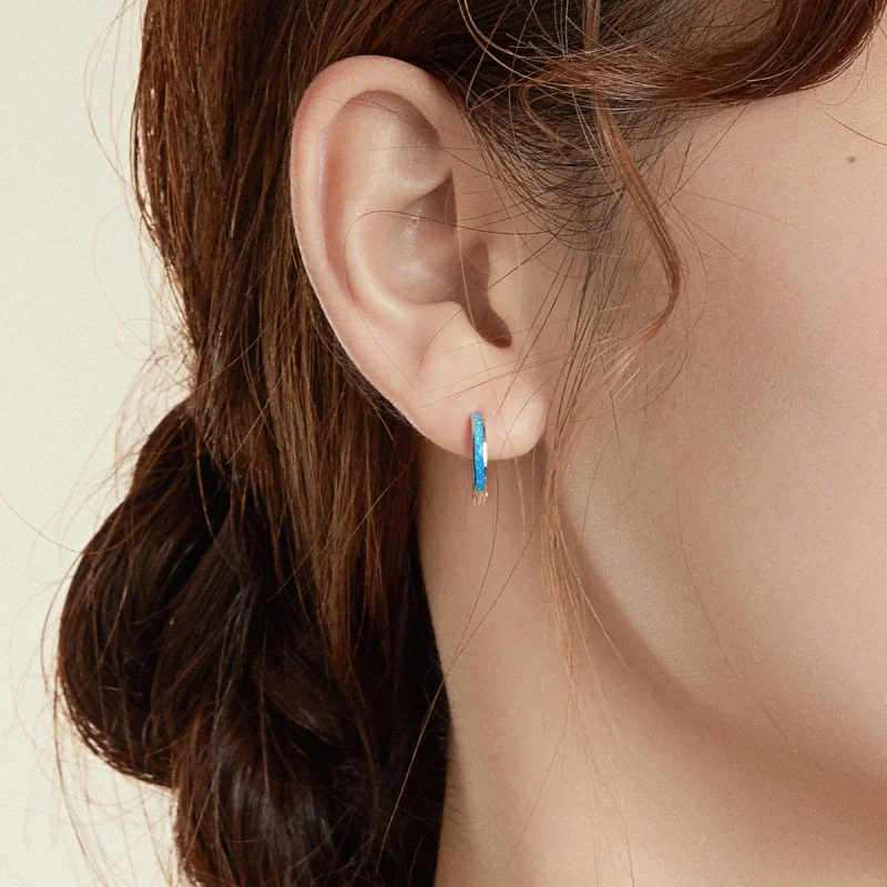 (afbeelding voor) Pandora Style Opaal Oorringen - SCE992 - Bekijken 6