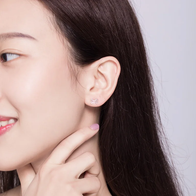 (afbeelding voor) Pandora Style Opengewerkte poot Oorknopjes - SCE649 - Bekijken 5