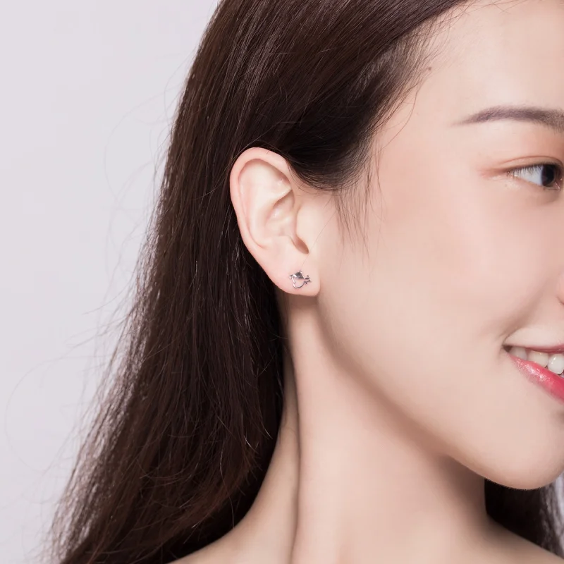 (afbeelding voor) Pandora Style Opengewerkte poot Oorknopjes - SCE649 - Bekijken 6