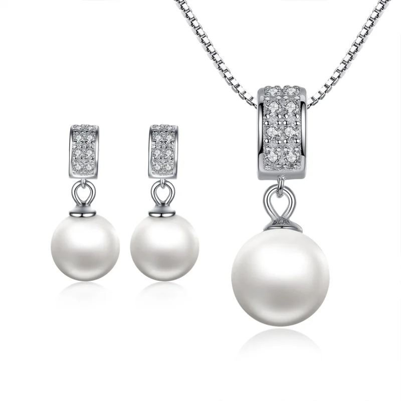 (afbeelding voor) Pandora Style Parel Oorhangers - SCE006 - Bekijken 2