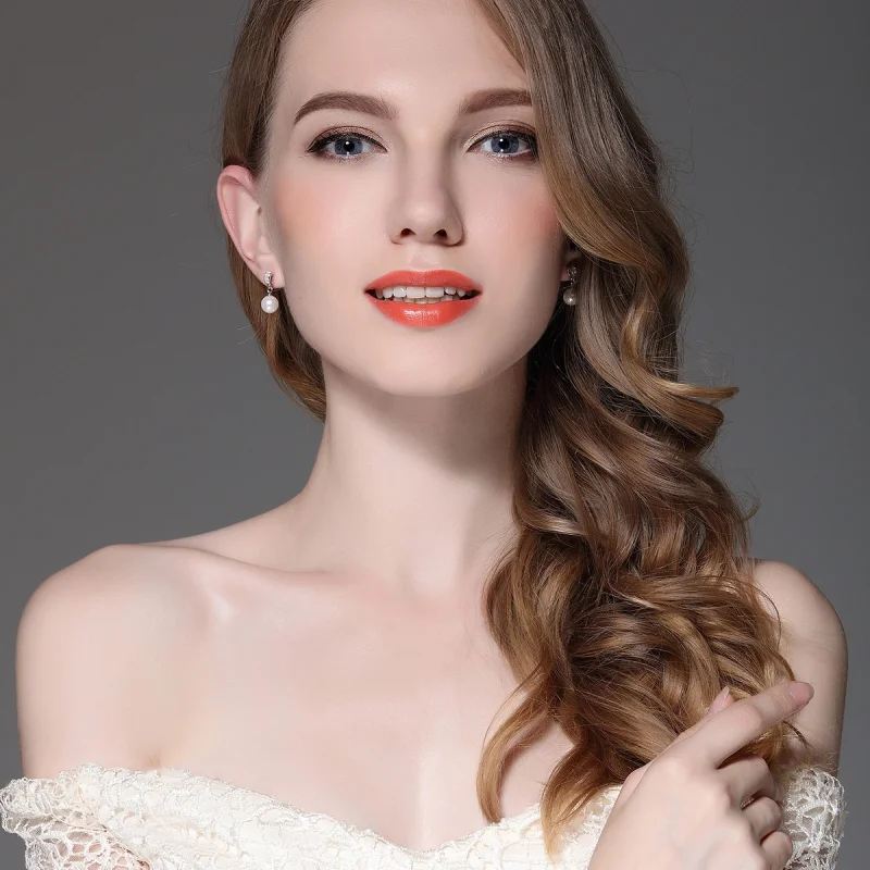 (afbeelding voor) Pandora Style Parel Oorhangers - SCE006 - Bekijken 4