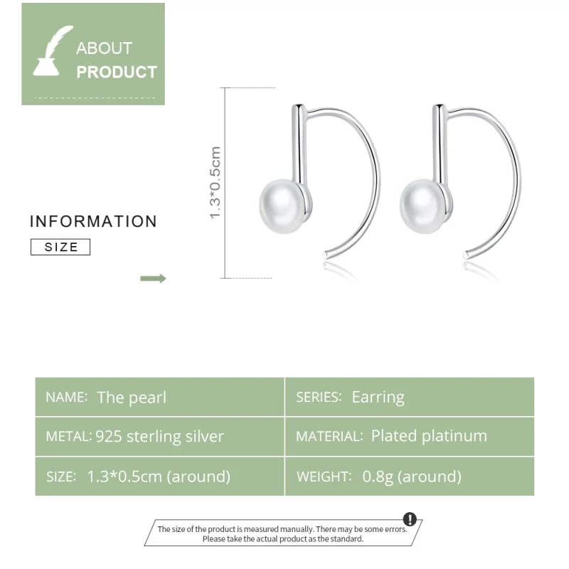 (afbeelding voor) Pandora Style Parel Oorhangers - SCE604-A - Bekijken 3