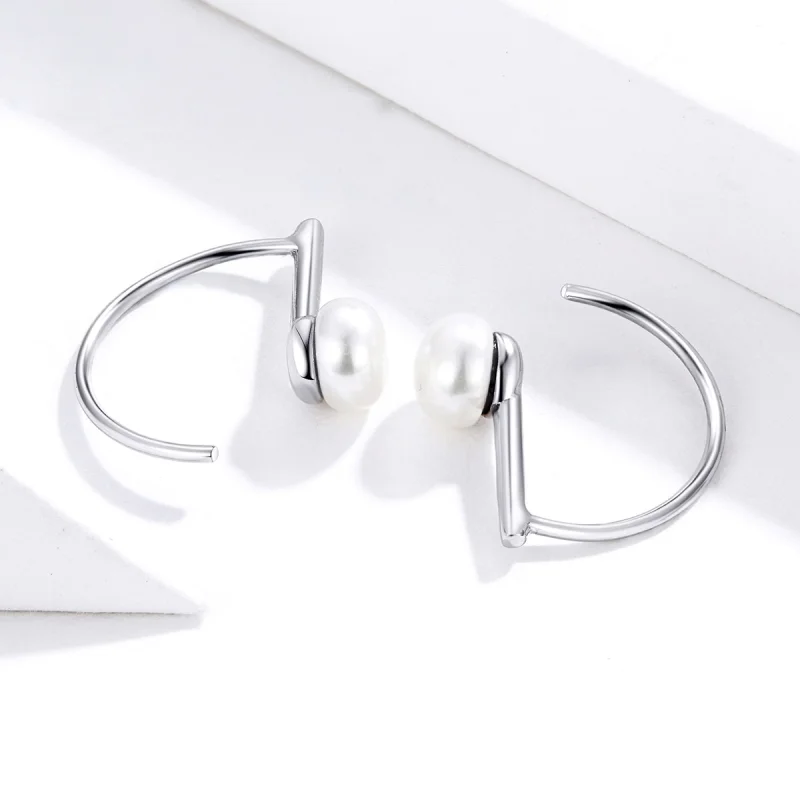 (afbeelding voor) Pandora Style Parel Oorhangers - SCE604-A - Bekijken 5