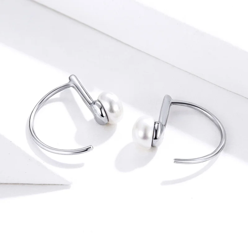 (afbeelding voor) Pandora Style Parel Oorhangers - SCE604-A - Bekijken 6