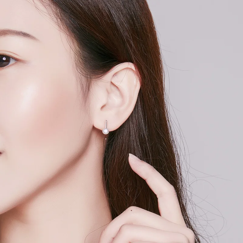 (afbeelding voor) Pandora Style Parel Oorhangers - SCE604-A - Bekijken 7