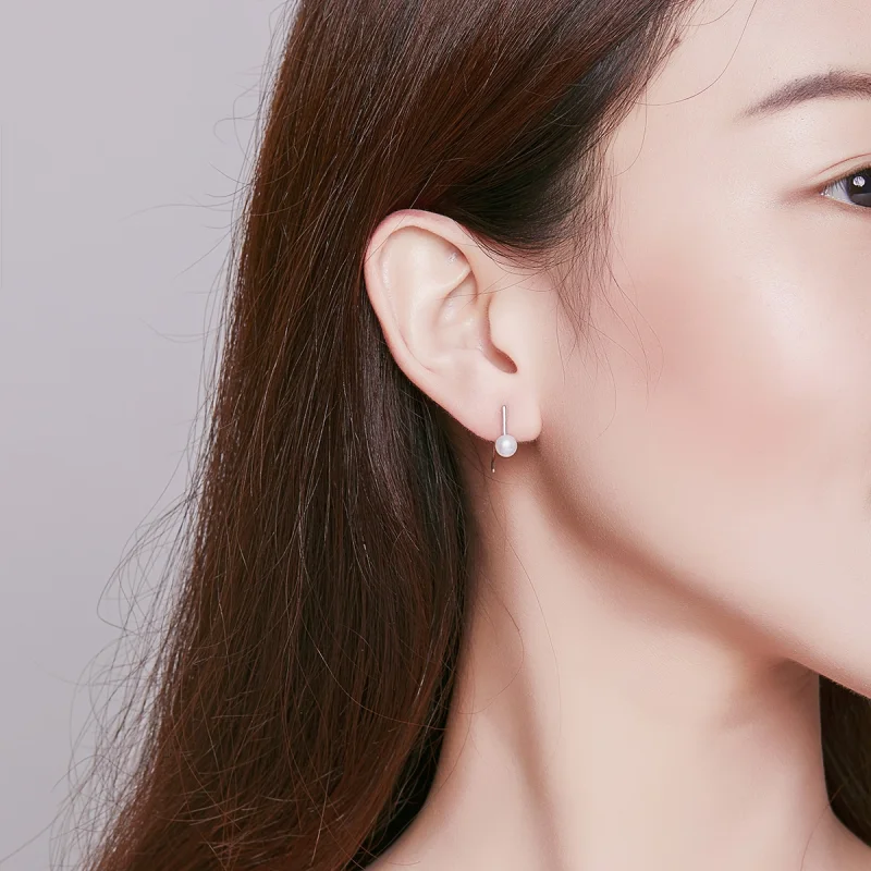 (afbeelding voor) Pandora Style Parel Oorhangers - SCE604-A - Bekijken 9