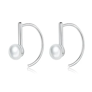 (afbeelding voor) Pandora Style Parel Oorhangers - SCE604-A