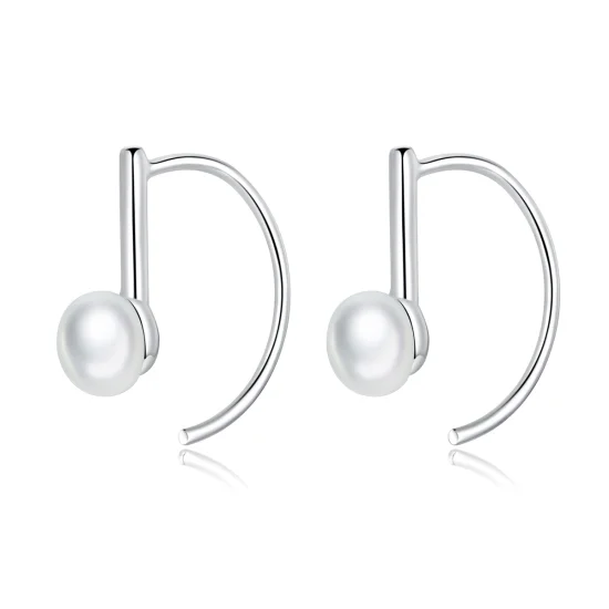 (afbeelding voor) Pandora Style Parel Oorhangers - SCE604-A