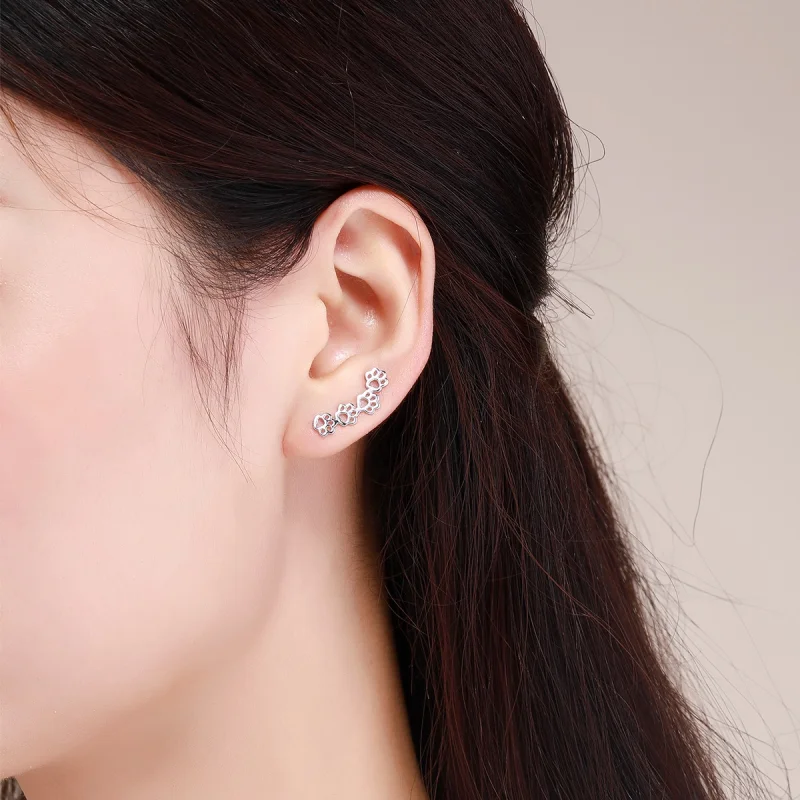 (afbeelding voor) Pandora Style Pootpad Oorknopjes - SCE430 - Bekijken 6