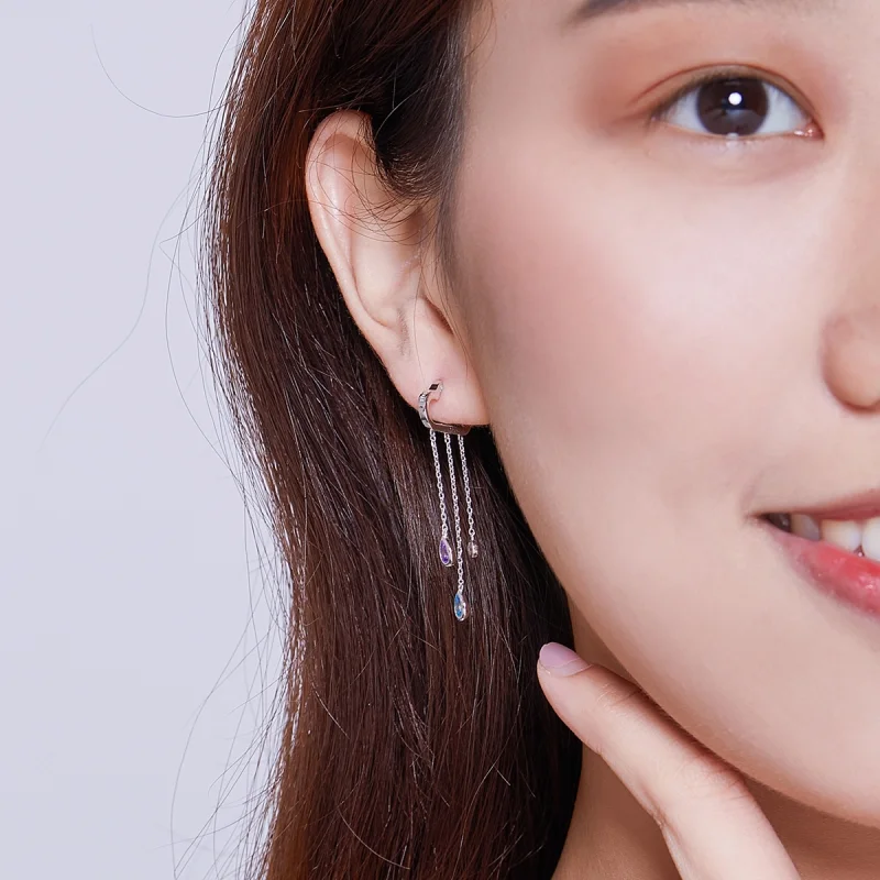 (afbeelding voor) Pandora Style Regenachtige Wolken Oorhangers - BSE220 - Bekijken 7