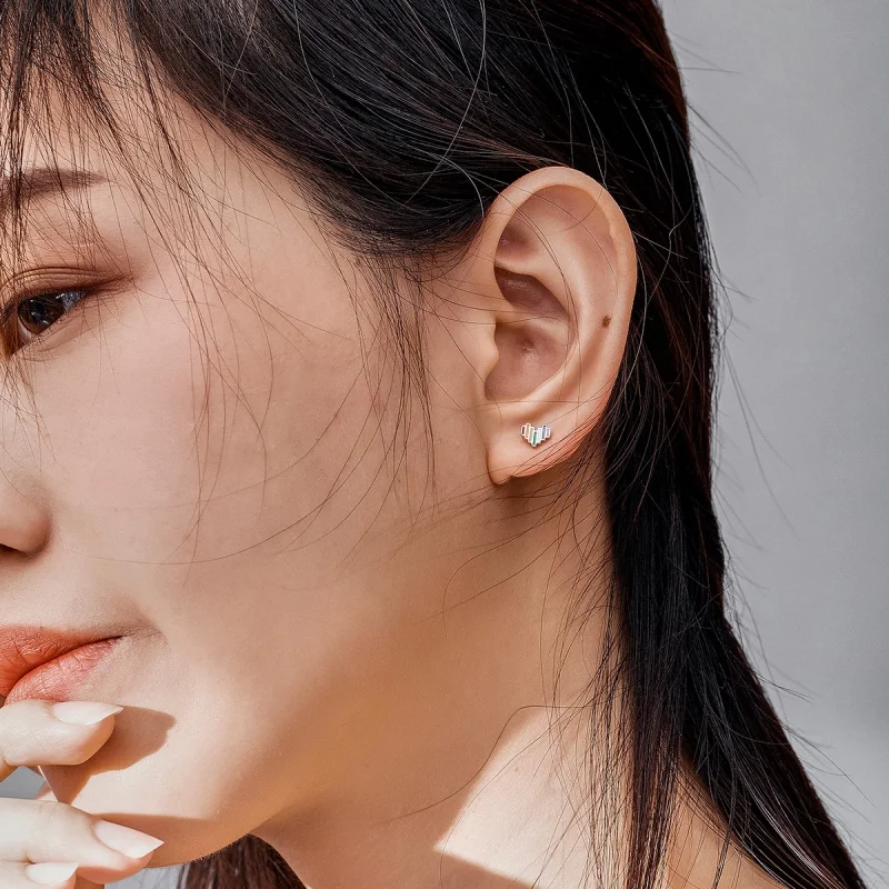 (afbeelding voor) Pandora Style Regenboog Hart Oorknopjes - SCE787 - Bekijken 6