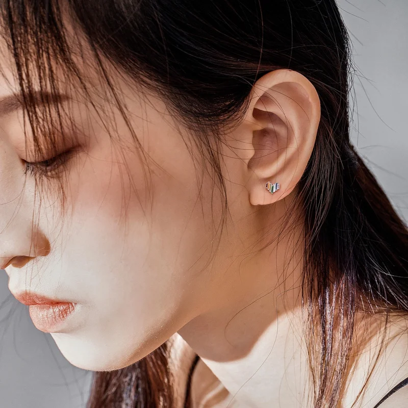 (afbeelding voor) Pandora Style Regenboog Hart Oorknopjes - SCE787 - Bekijken 7