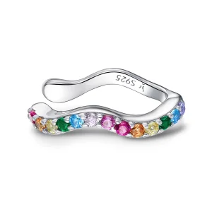 (afbeelding voor) Pandora Style Regenboog Oorclip - SCE894