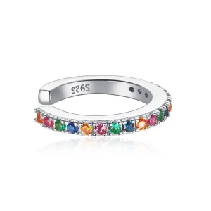 (afbeelding voor) Pandora Style Regenboog Oorclip - SCE993-A