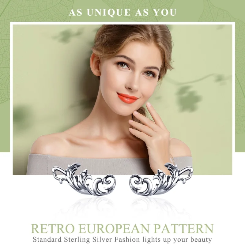 (afbeelding voor) Pandora Style Retro Europese bloem Oorknopjes - SCE580 - Bekijken 3
