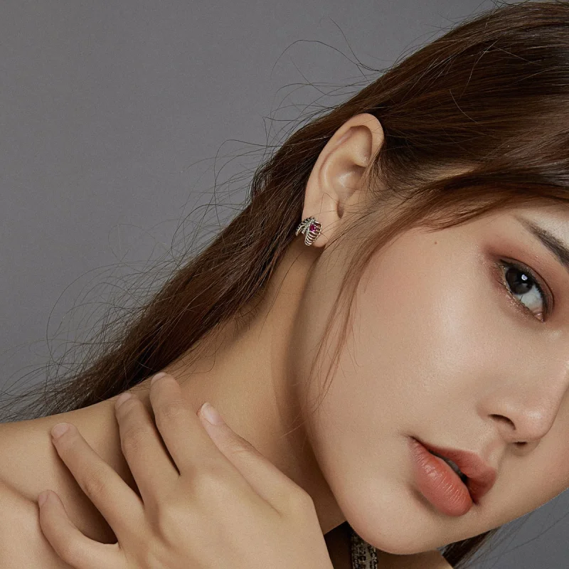 (afbeelding voor) Pandora Style Ribben Oorknopjes - SCE970 - Bekijken 5