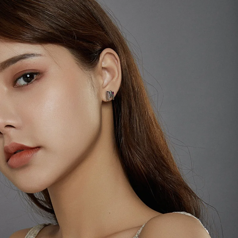 (afbeelding voor) Pandora Style Ribben Oorknopjes - SCE970 - Bekijken 6