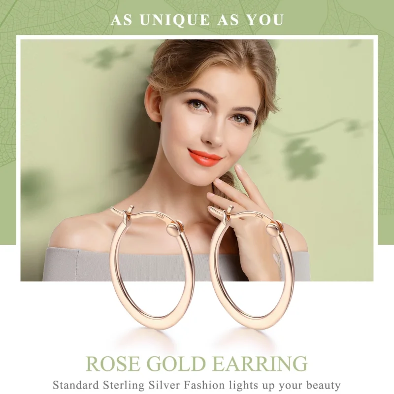 (afbeelding voor) Pandora Style Rose Eenvoudig Oorringen - SCE478 - Bekijken 2