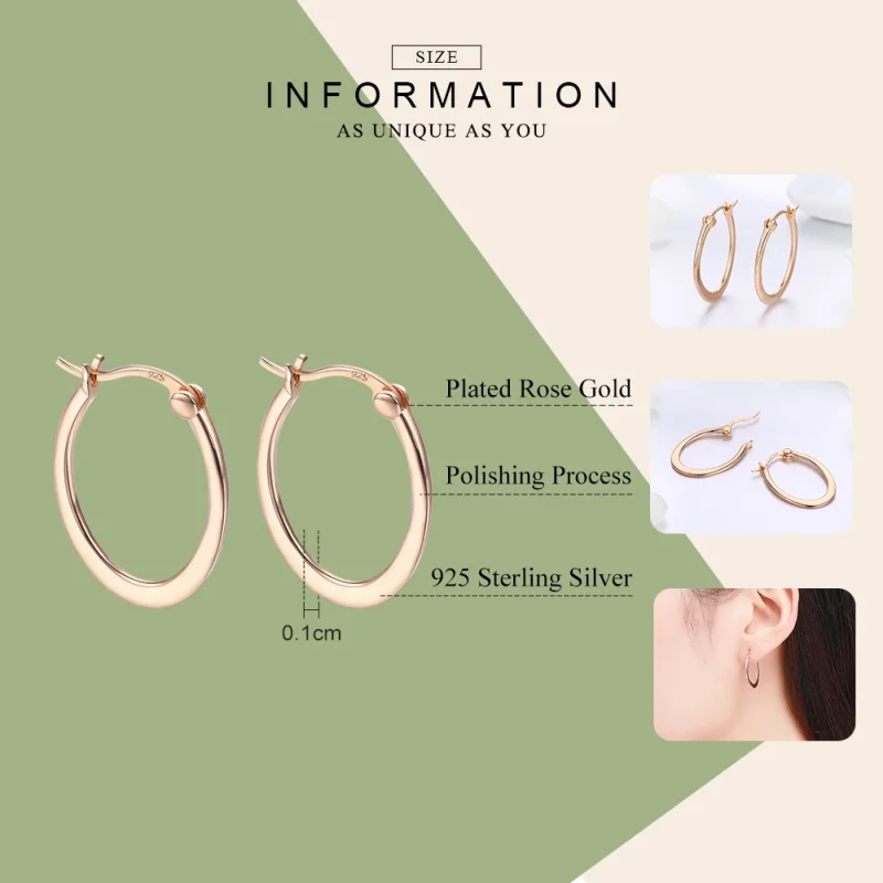 (afbeelding voor) Pandora Style Rose Eenvoudig Oorringen - SCE478 - Bekijken 3