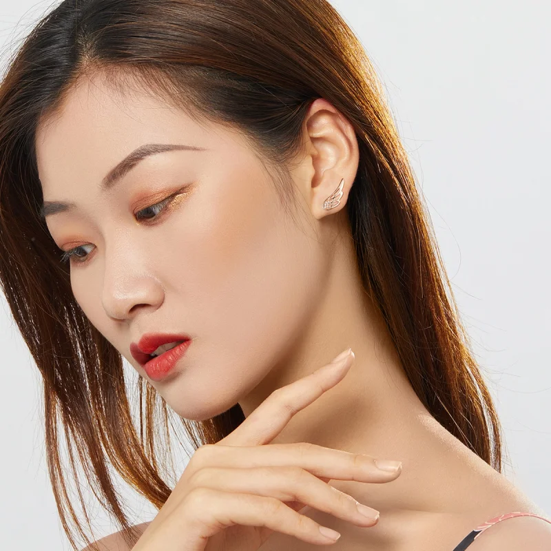 (afbeelding voor) Pandora Style Rose Elfenvleugels Oorknopjes - SCE343-C - Bekijken 5