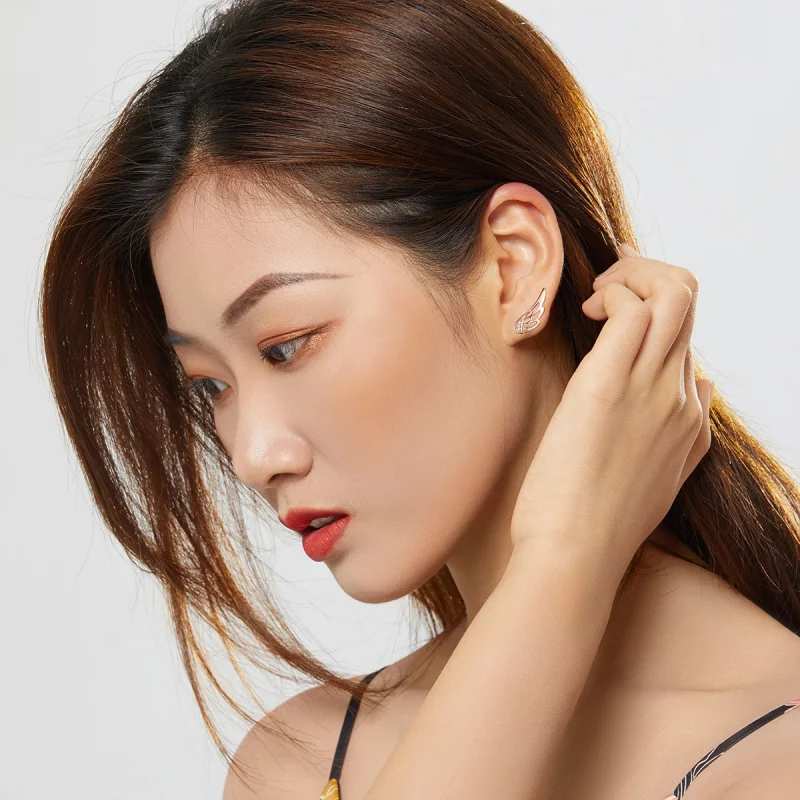 (afbeelding voor) Pandora Style Rose Elfenvleugels Oorknopjes - SCE343-C - Bekijken 6