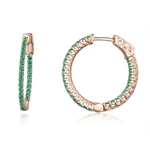 (afbeelding voor) Pandora Style Rose Groene stijl Oorringen - SCE511